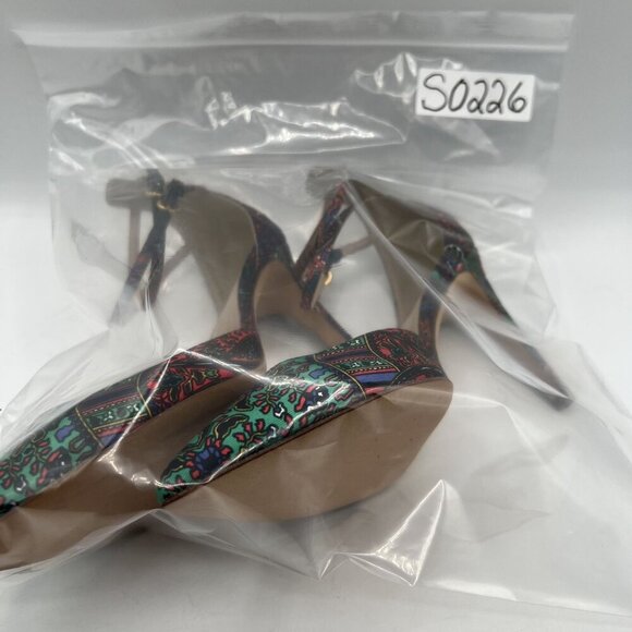 J. Crew Womens 8 Silky Pump Pointed Toe Ankle Straps Leather Lining Italy Made - Picture 13 of 13